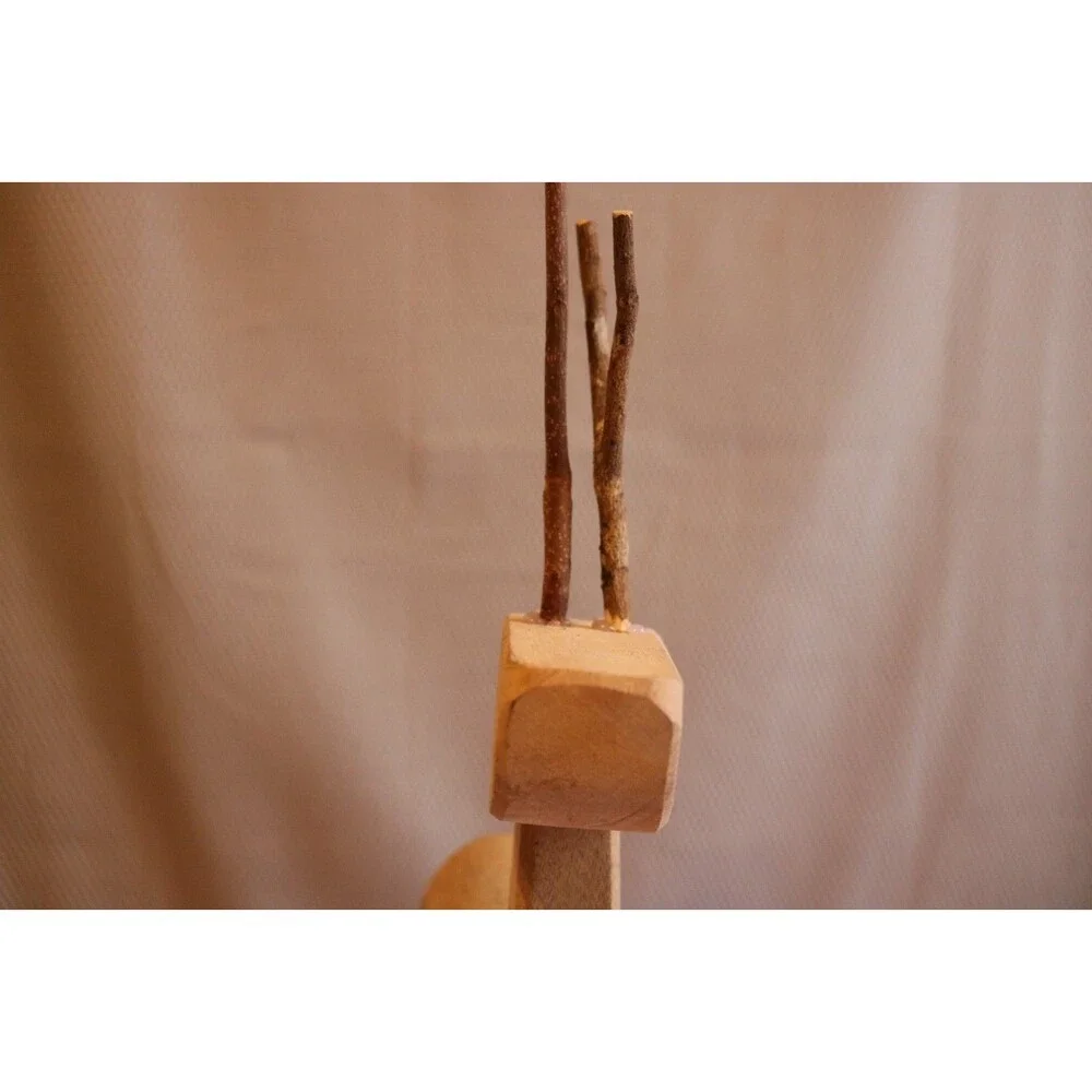 Rustic Wooden Branch & Twig Reindeer Christmas Décor Folk Art Figurine